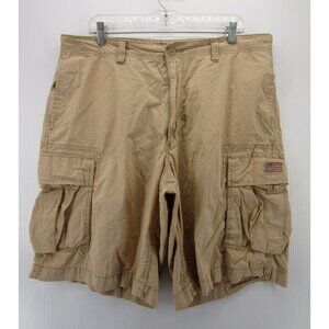 VINTAGE Ralph Lauren Polo Shorts 38 Cargo Chino America RL Flag Khakis